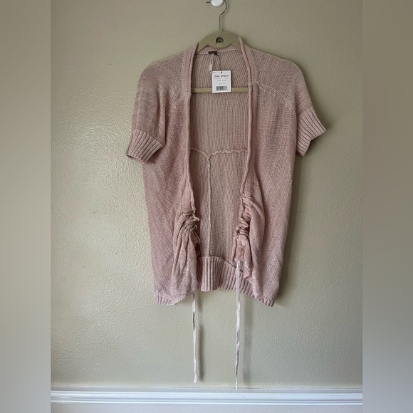FREE PEOPLE Open Front Cotton Sweater - Picture 1 of 5